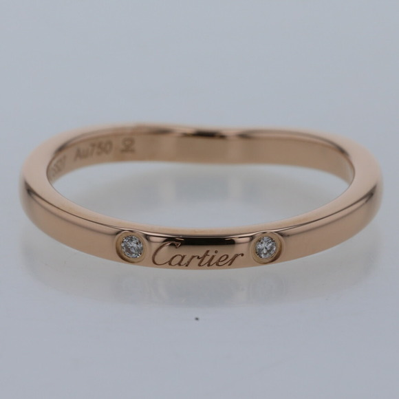 CARTIER ring ballerina wedding 3P width about 2mm B4098600 K18 pink gold diamond - Picture 2 of 8